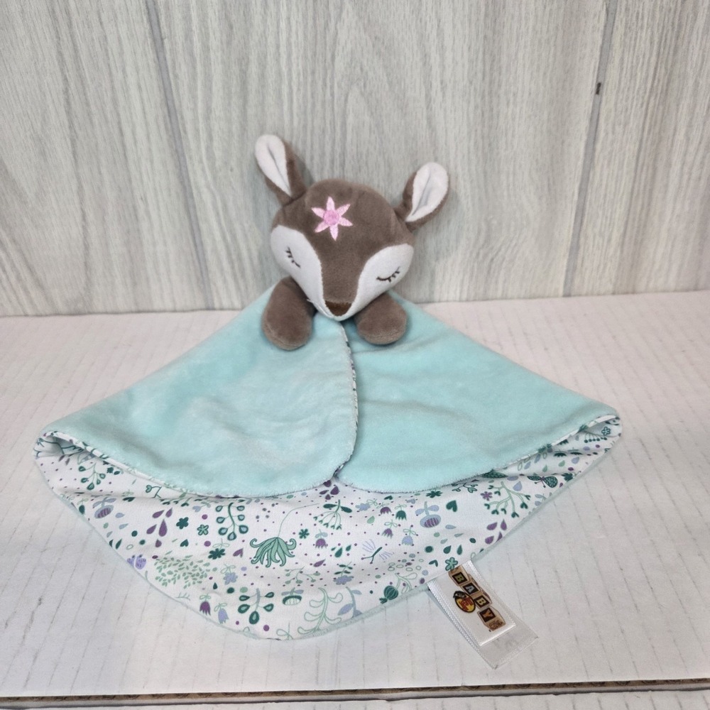 Bass Pro Shops Deer Fawn Baby Lovey Security Blanket Camo 12" Brown Blue Tan